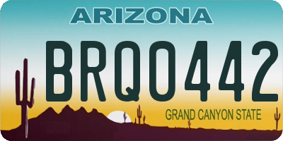 AZ license plate BRQ0442