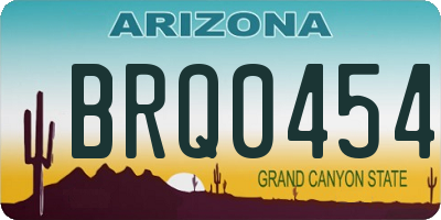 AZ license plate BRQ0454