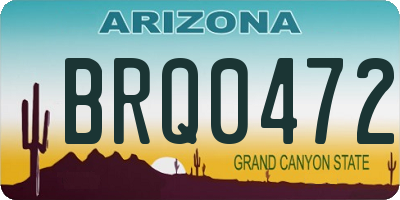 AZ license plate BRQ0472