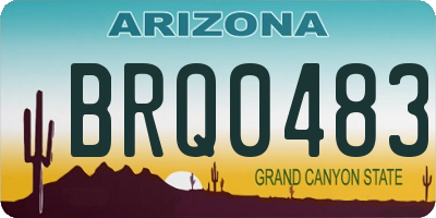 AZ license plate BRQ0483