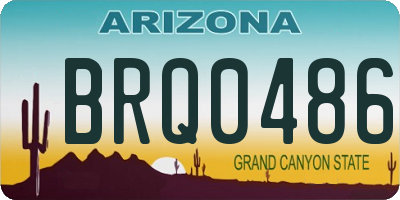 AZ license plate BRQ0486