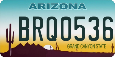 AZ license plate BRQ0536