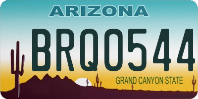 AZ license plate BRQ0544
