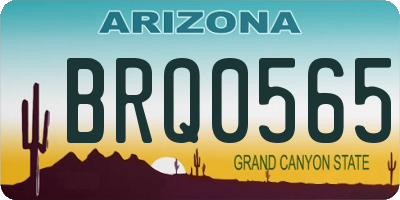 AZ license plate BRQ0565