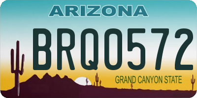 AZ license plate BRQ0572