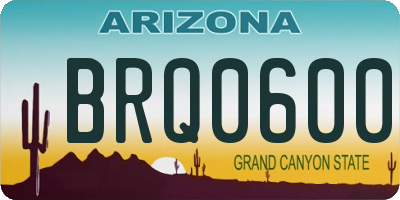 AZ license plate BRQ0600