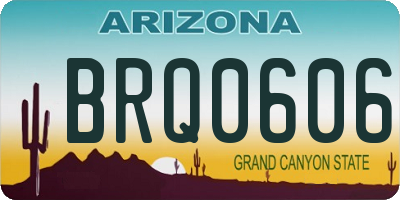 AZ license plate BRQ0606