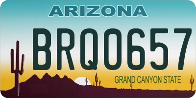 AZ license plate BRQ0657