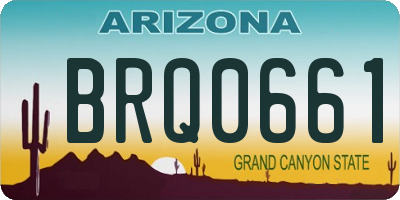 AZ license plate BRQ0661