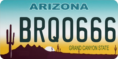 AZ license plate BRQ0666