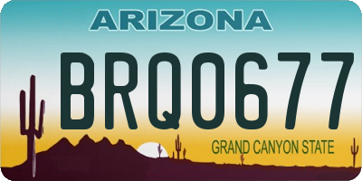 AZ license plate BRQ0677