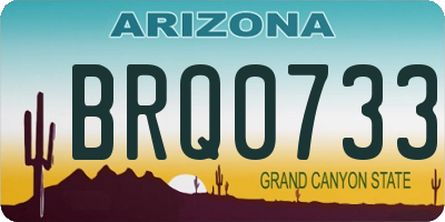 AZ license plate BRQ0733