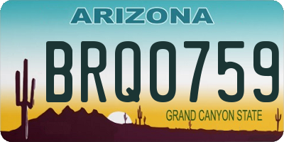 AZ license plate BRQ0759