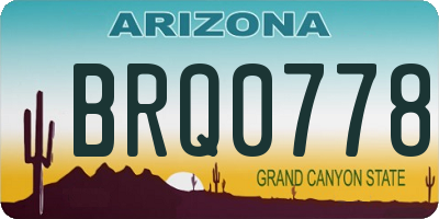 AZ license plate BRQ0778