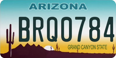 AZ license plate BRQ0784