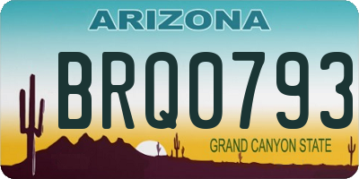 AZ license plate BRQ0793