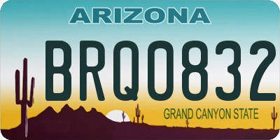 AZ license plate BRQ0832