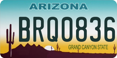 AZ license plate BRQ0836