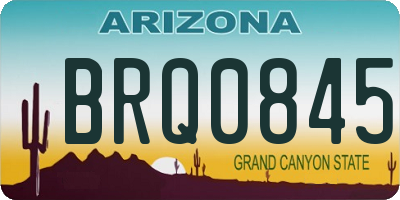 AZ license plate BRQ0845