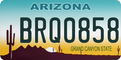 AZ license plate BRQ0858