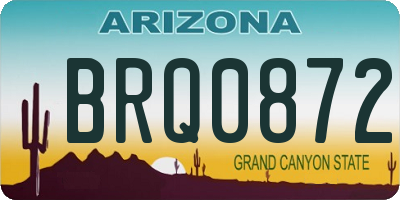 AZ license plate BRQ0872