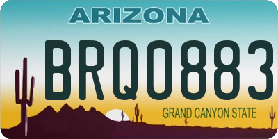 AZ license plate BRQ0883