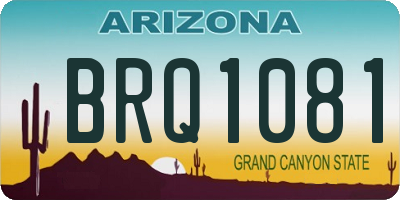 AZ license plate BRQ1081