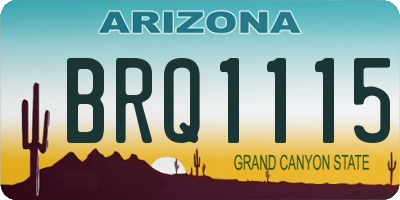 AZ license plate BRQ1115