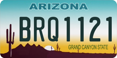 AZ license plate BRQ1121