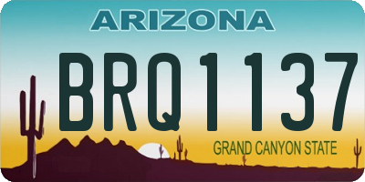 AZ license plate BRQ1137