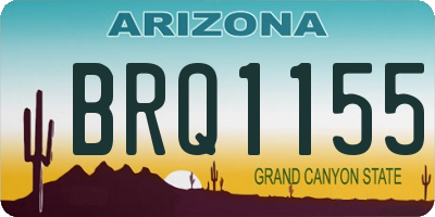 AZ license plate BRQ1155