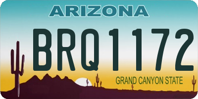 AZ license plate BRQ1172