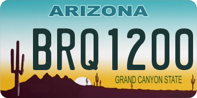 AZ license plate BRQ1200