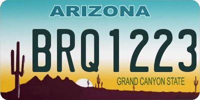 AZ license plate BRQ1223