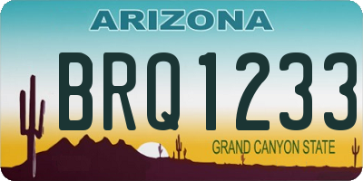 AZ license plate BRQ1233