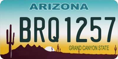 AZ license plate BRQ1257