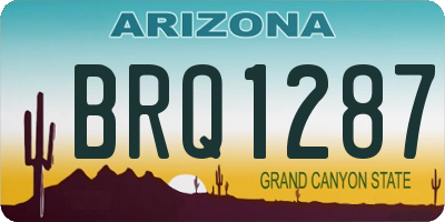 AZ license plate BRQ1287