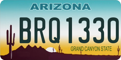 AZ license plate BRQ1330
