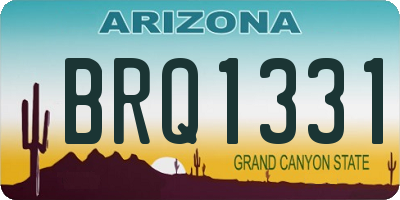 AZ license plate BRQ1331