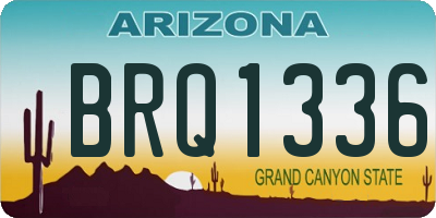 AZ license plate BRQ1336