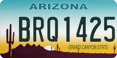 AZ license plate BRQ1425
