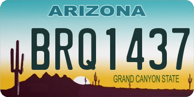 AZ license plate BRQ1437