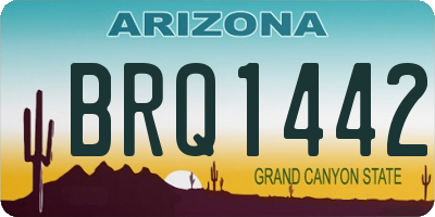 AZ license plate BRQ1442
