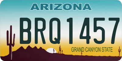 AZ license plate BRQ1457