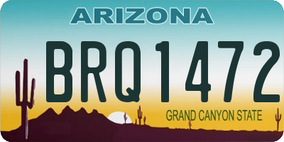 AZ license plate BRQ1472