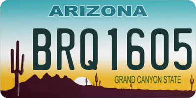 AZ license plate BRQ1605