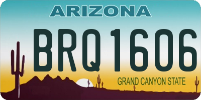 AZ license plate BRQ1606