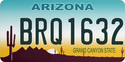 AZ license plate BRQ1632