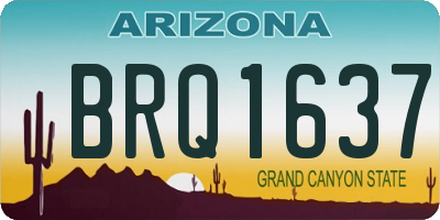 AZ license plate BRQ1637