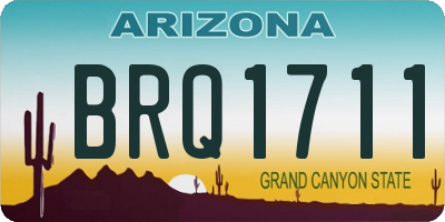 AZ license plate BRQ1711